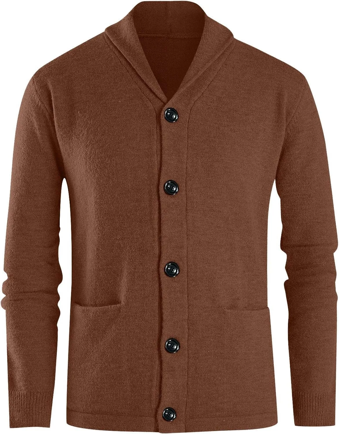 Mens Cardigan Sweater with Buttons Knit Lapel Oversized Cardigan Sweater Thick Warm Lounge Winter Cardigan