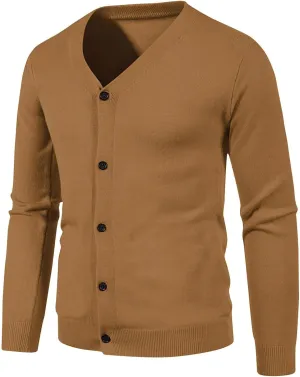 Men's Cardigan Sweaters Button Down Knit Sweater Open Front Cardigan V Neck Sweater Plus Size Cardigan Sweater