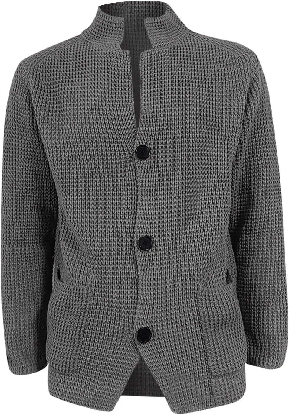 Men's Cardigan Sweaters with Buttons Knit Lapel Oversized Cardigan Sweater Thick Warm Lounge Winter Cardigan