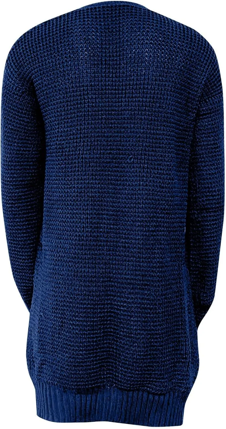 Men's Cardigan Sweaters with Buttons Knitted Lapel Oversized Cardigan Sweater Lightweight Warm Lounge Winter Cardigan