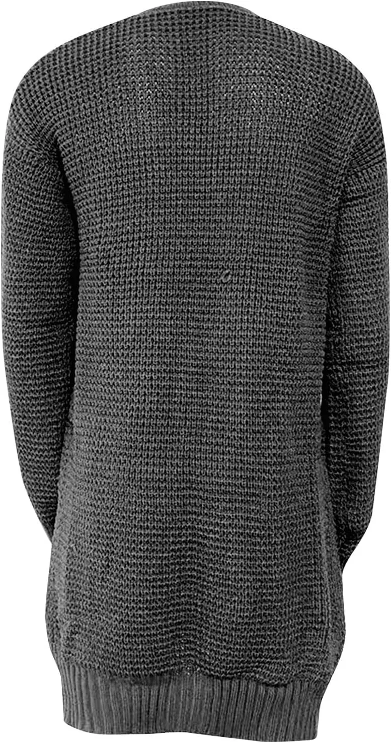 Men's Cardigan Sweaters with Buttons Knitted Lapel Oversized Cardigan Sweater Lightweight Warm Lounge Winter Cardigan