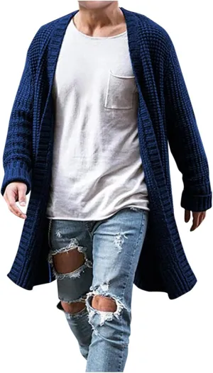 Men's Cardigan Sweaters with Buttons Knitted Lapel Oversized Cardigan Sweater Lightweight Warm Lounge Winter Cardigan