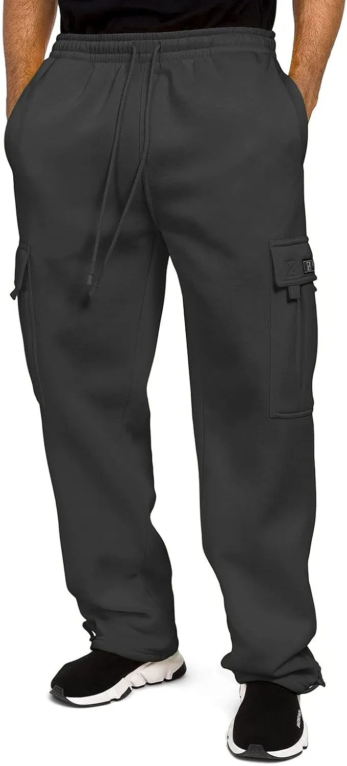 Mens Cargo Sweatpants Casual Jogging Sports Elastic with Pockets Men's Men's Pants Stretch Waist Cargo Pants