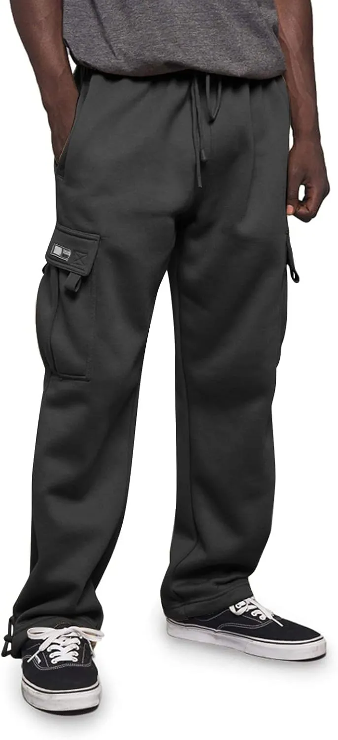 Mens Cargo Sweatpants Casual Jogging Sports Elastic with Pockets Men's Men's Pants Stretch Waist Cargo Pants