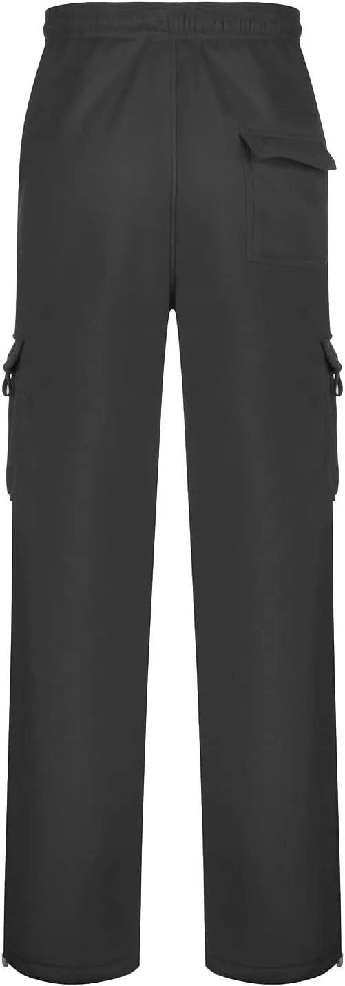 Mens Cargo Sweatpants Casual Jogging Sports Elastic with Pockets Men's Men's Pants Stretch Waist Cargo Pants