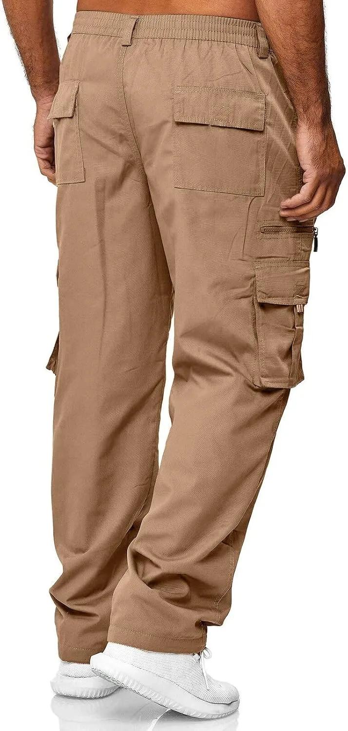 Men's Casual Pants with Multiple Pockets Camo Mens Joggers Sweatpants Corduroy Pants For Young Men Long Plaid Pajama Pants