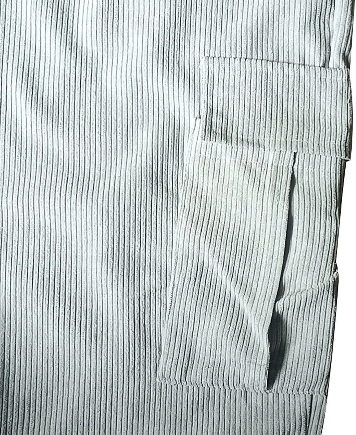 Men's Corduroy Pants Elastic Waist Drawstring Harem Pants Fashion Loose Casual Straight Long Trousers with Pockets