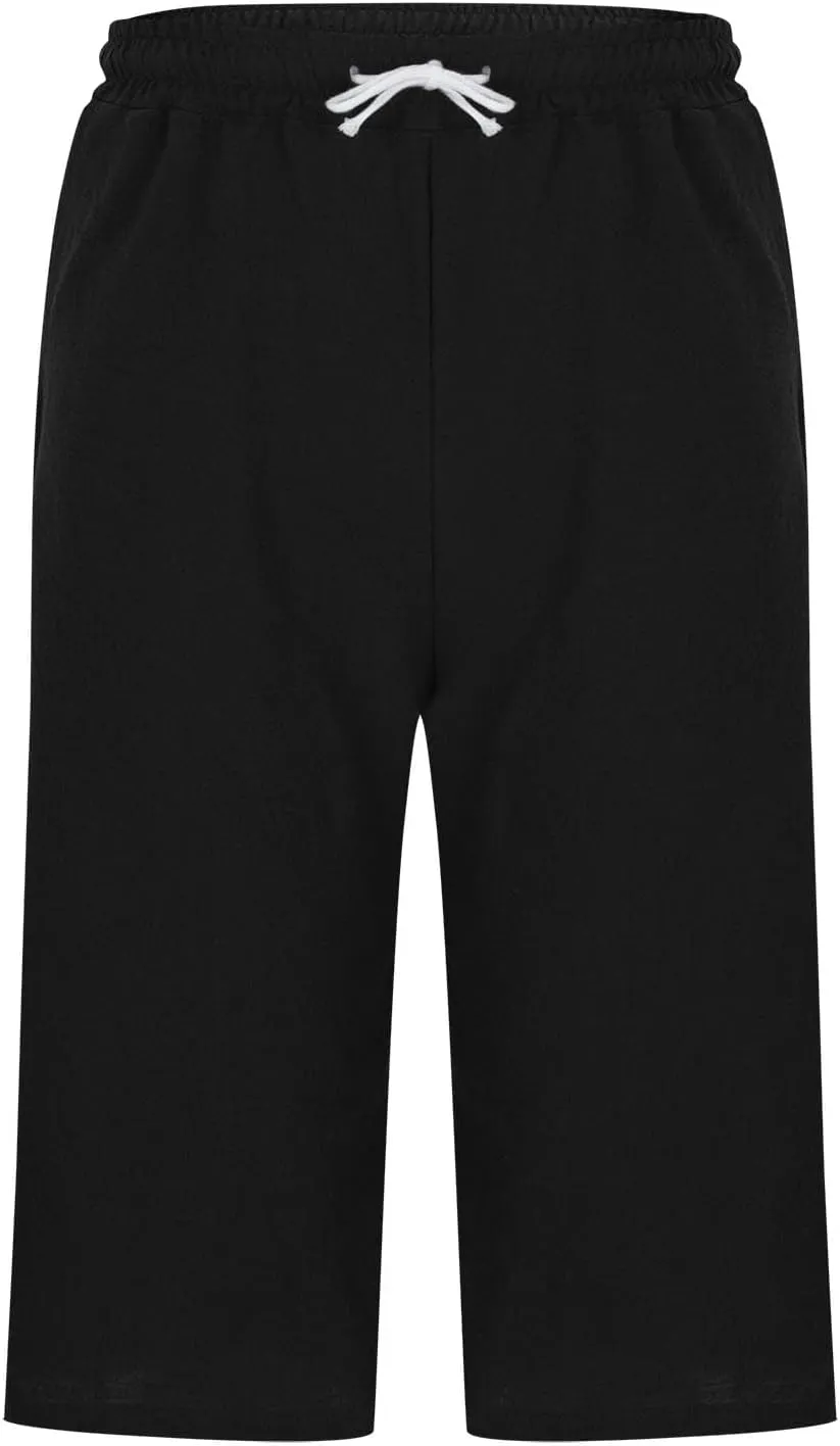 Mens Cotton Linen Cropped Pants Casual Drawstring Elastic Waist Summer Beach Pant Lightweight Vacation Crop Trouser