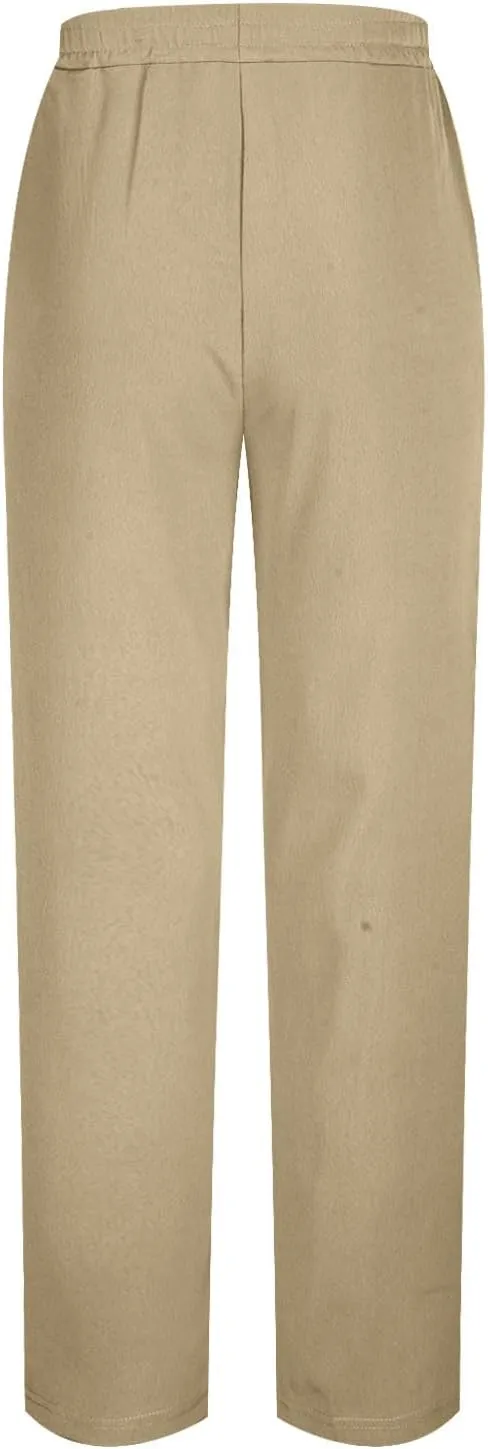 Men's Elastic Waist Drawstring Straight Pants Lightweight Casual Solid Yoga Trousers Lounge Wide Legs Joggers Trouser