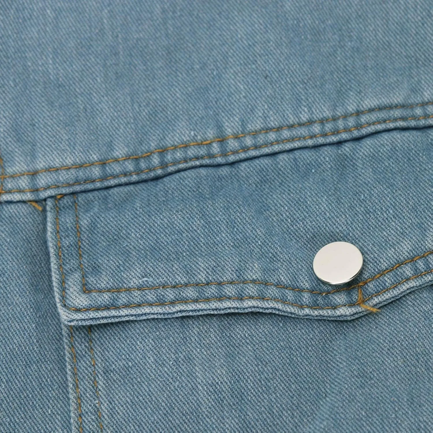Men's Fleece Lined Denim Jacket Winter Warm Jean Trucker Coat Lapel Collar Cargo Jackets with Pockets