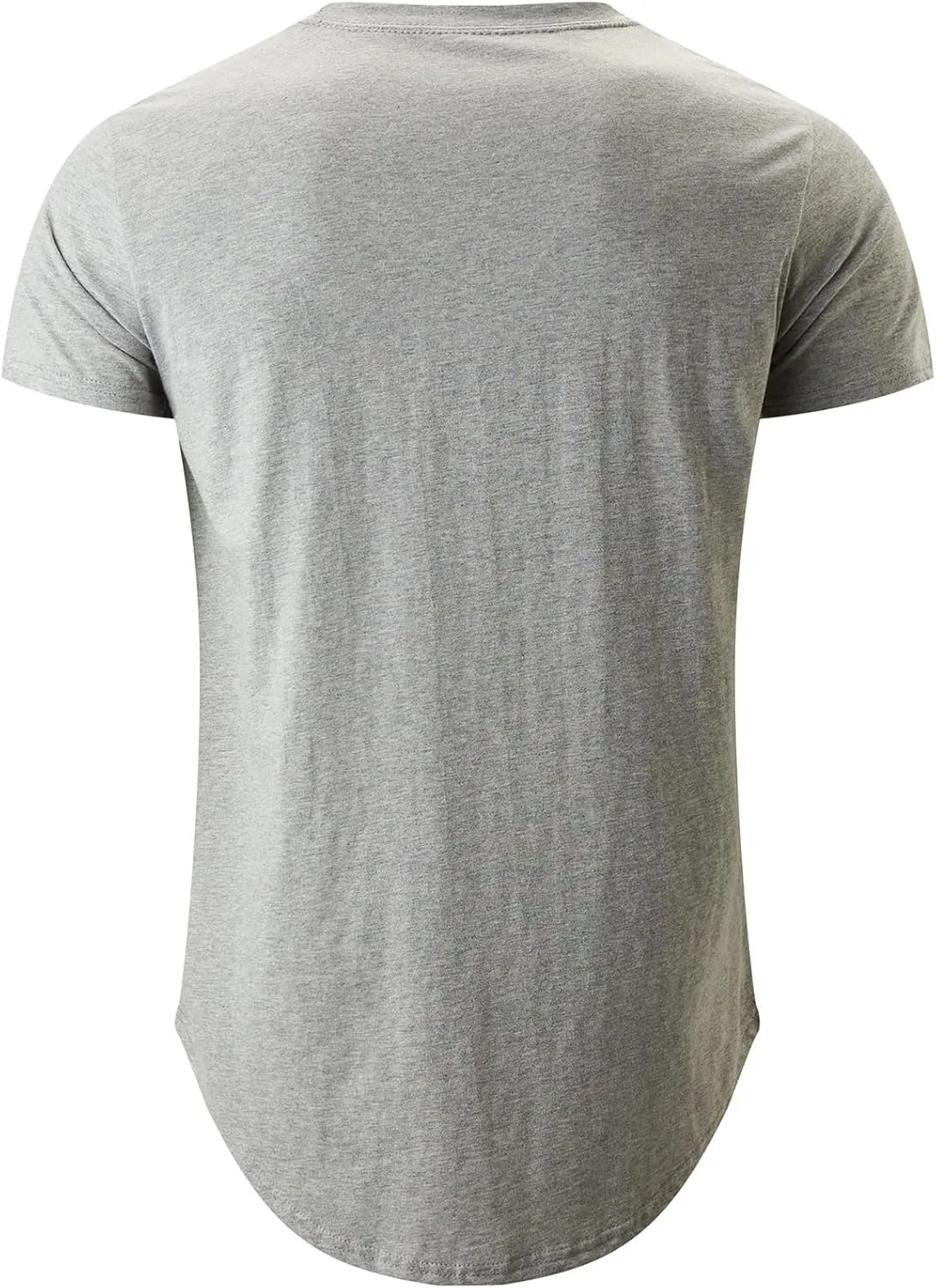 Mens Hipster Longline T Shirts Crewneck T-Shirt Lightweight Short Sleeve Premium Cotton Tee Shirts