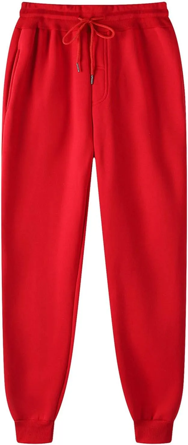 Men's Joggers Sweatpants Mens Heavyweight Cargo Sweatpants Stretch Elastic Waist Jogger Sport Pants Drawstring Sports