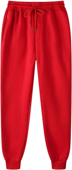 Men's Joggers Sweatpants Mens Heavyweight Cargo Sweatpants Stretch Elastic Waist Jogger Sport Pants Drawstring Sports