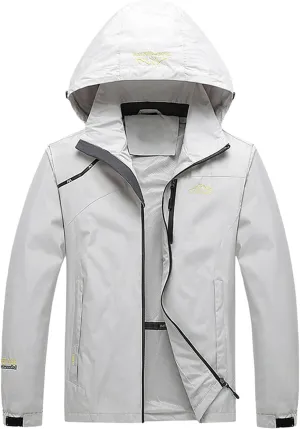 Men's Lightweight Waterproof Hooded Leather Jacket Lightweight Lightweight Jackets Windbreaker Fleece Lined Western Coat