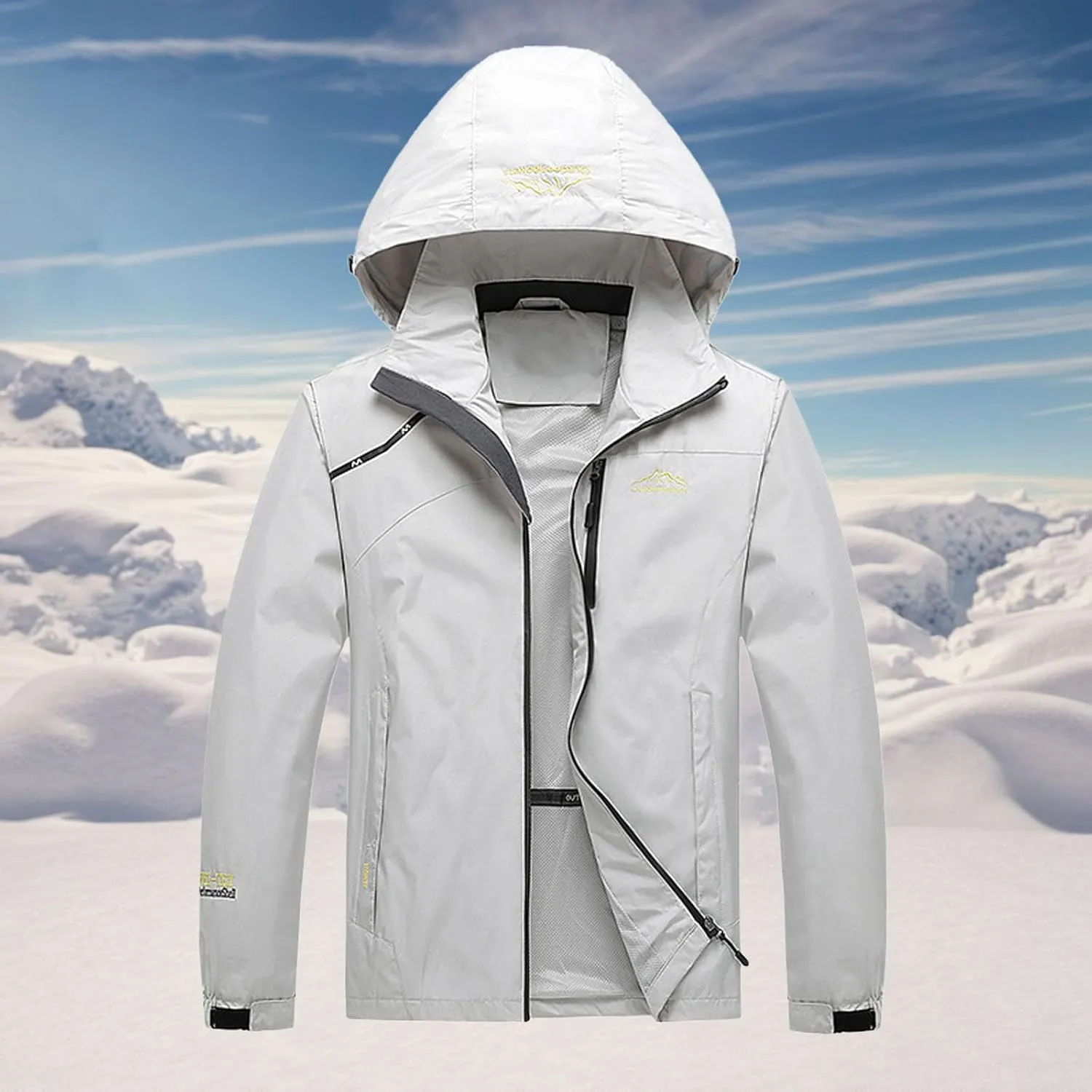 Men's Lightweight Waterproof Hooded Leather Jacket Lightweight Lightweight Jackets Windbreaker Fleece Lined Western Coat