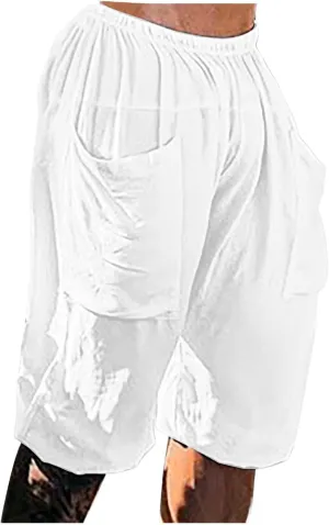 Mens Linen Harem Shorts Baggy Lightweight Boho Yoga Beach Quick Dry Swim Trunk Fitness Sports Shorts for Men