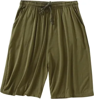 Men's Modal Shorts Soft Comfy Sleep Shorts Lounge Wear Pajama Bottoms Pockets Casual Elastic Waist Athletic Shorts