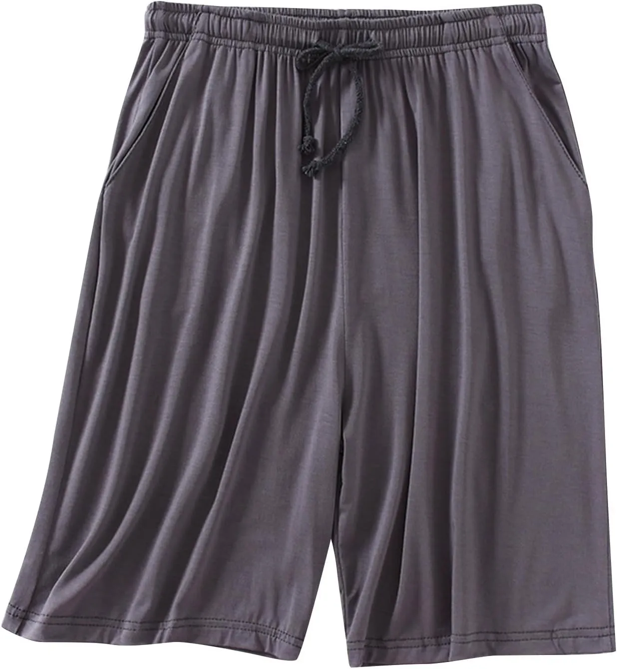 Men's Modal Shorts Soft Comfy Sleep Shorts Lounge Wear Pajama Bottoms Pockets Casual Elastic Waist Athletic Shorts