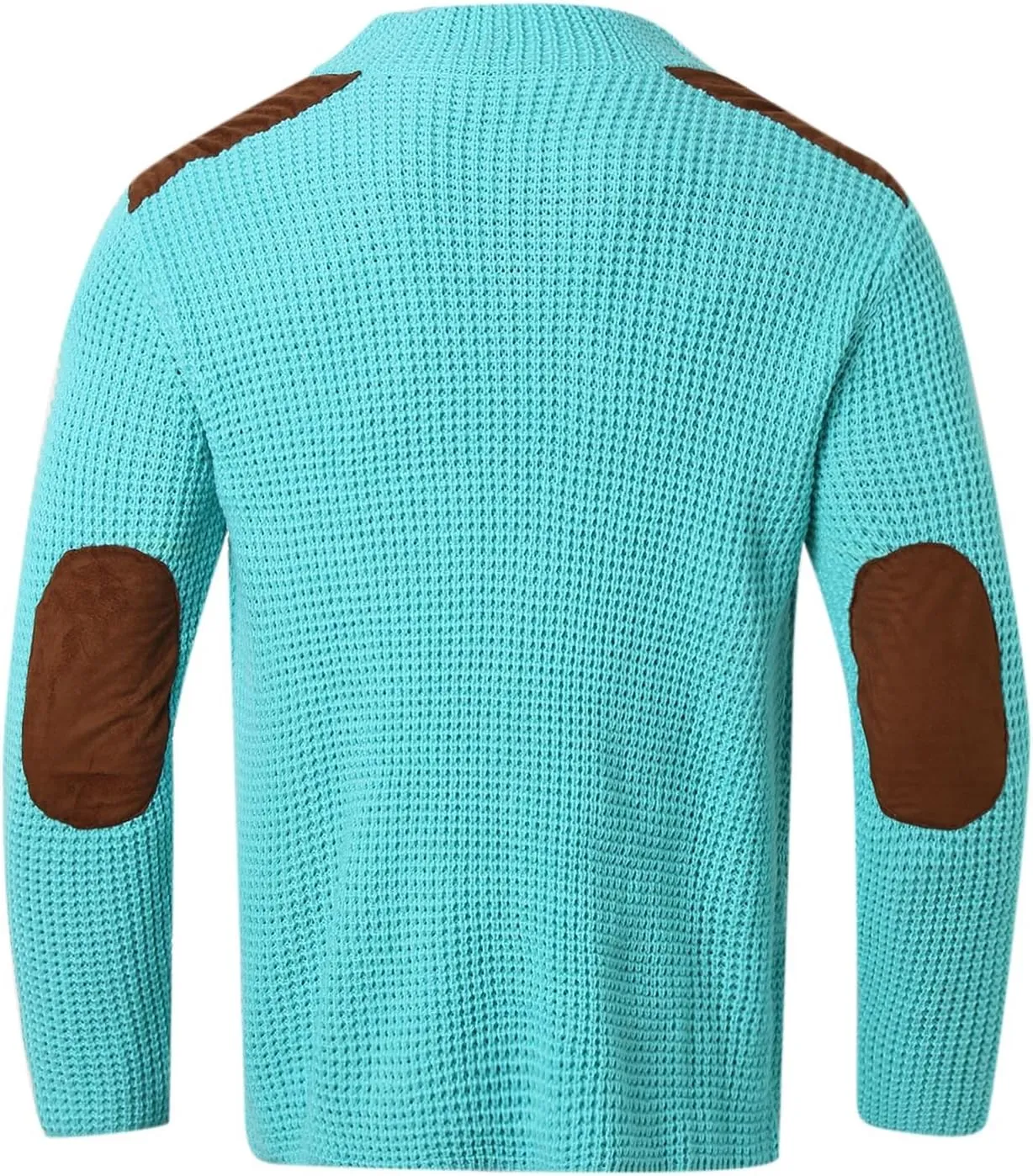 Mens Shawl Collar Cardigan Sweater Button Down Warm Knitted Sweaters Shoulder Patch Winter Chunky Cardigans