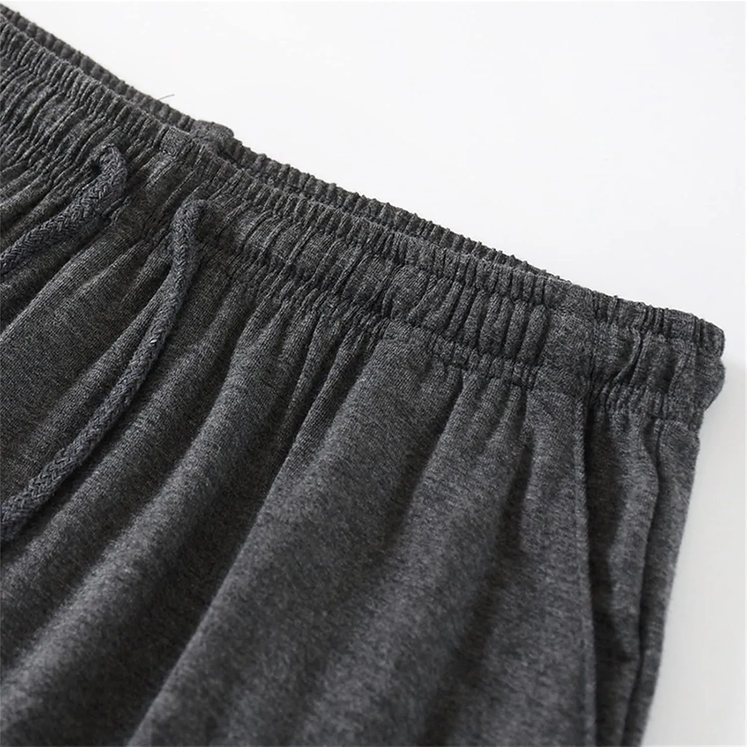 Mens Shorts Elastic Waist Relaxed Fit Casual Summer Beach Shorts Plus Size Stretch Baggy Lounge Pajama Pants with Pockets