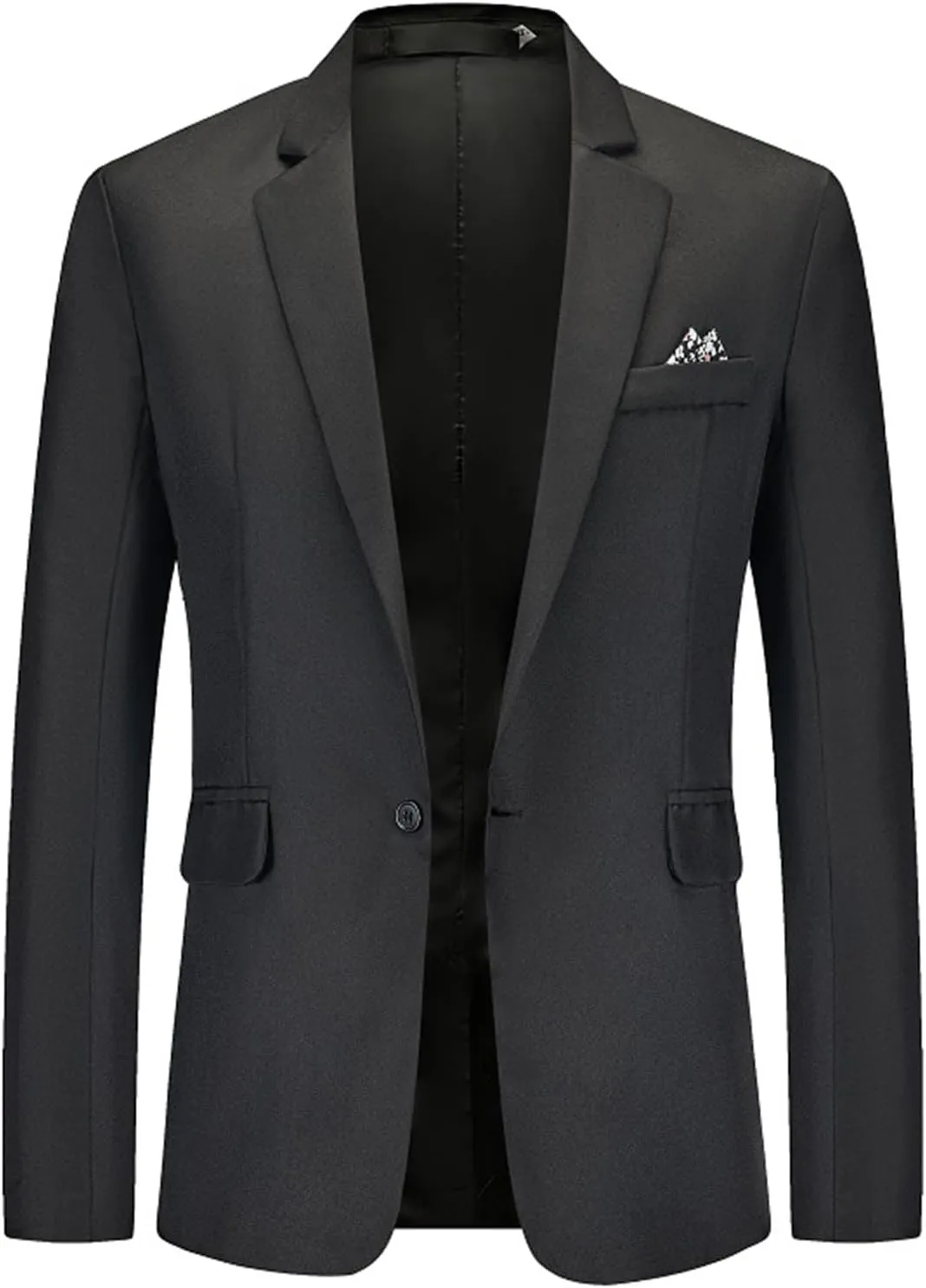 Mens Slim Fit Blazer Jacket Business Casual Party Wedding Workwear One Button Notched Lapel Suit Jacket Sports Coat