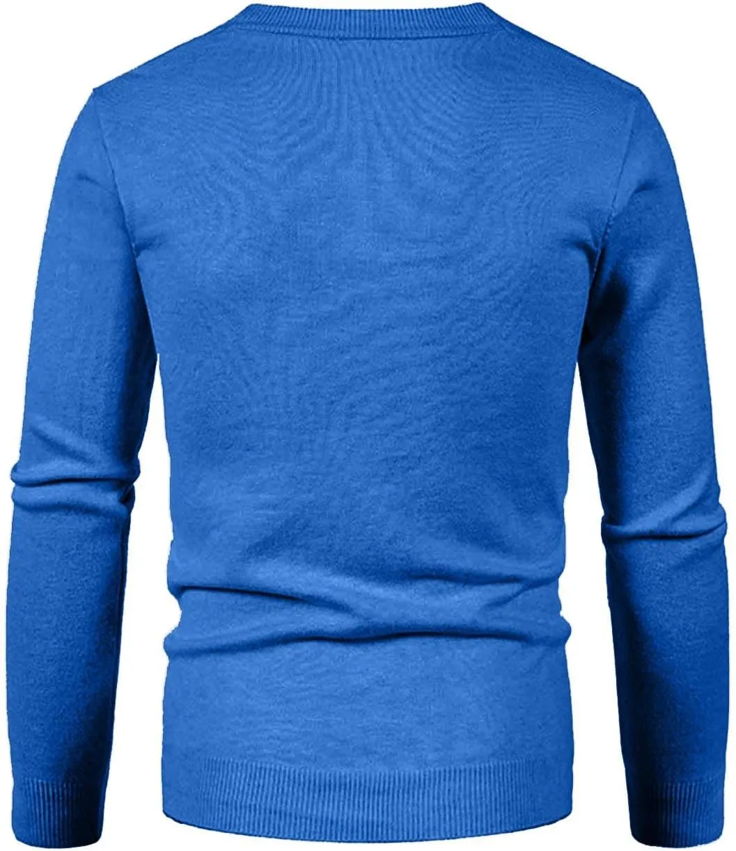 Men's V Neck Cardigan Sweater Casual Slim Fit Basic Designed Long Sleeve Button Down Cardigans Lightweight Soft Knit Outwear