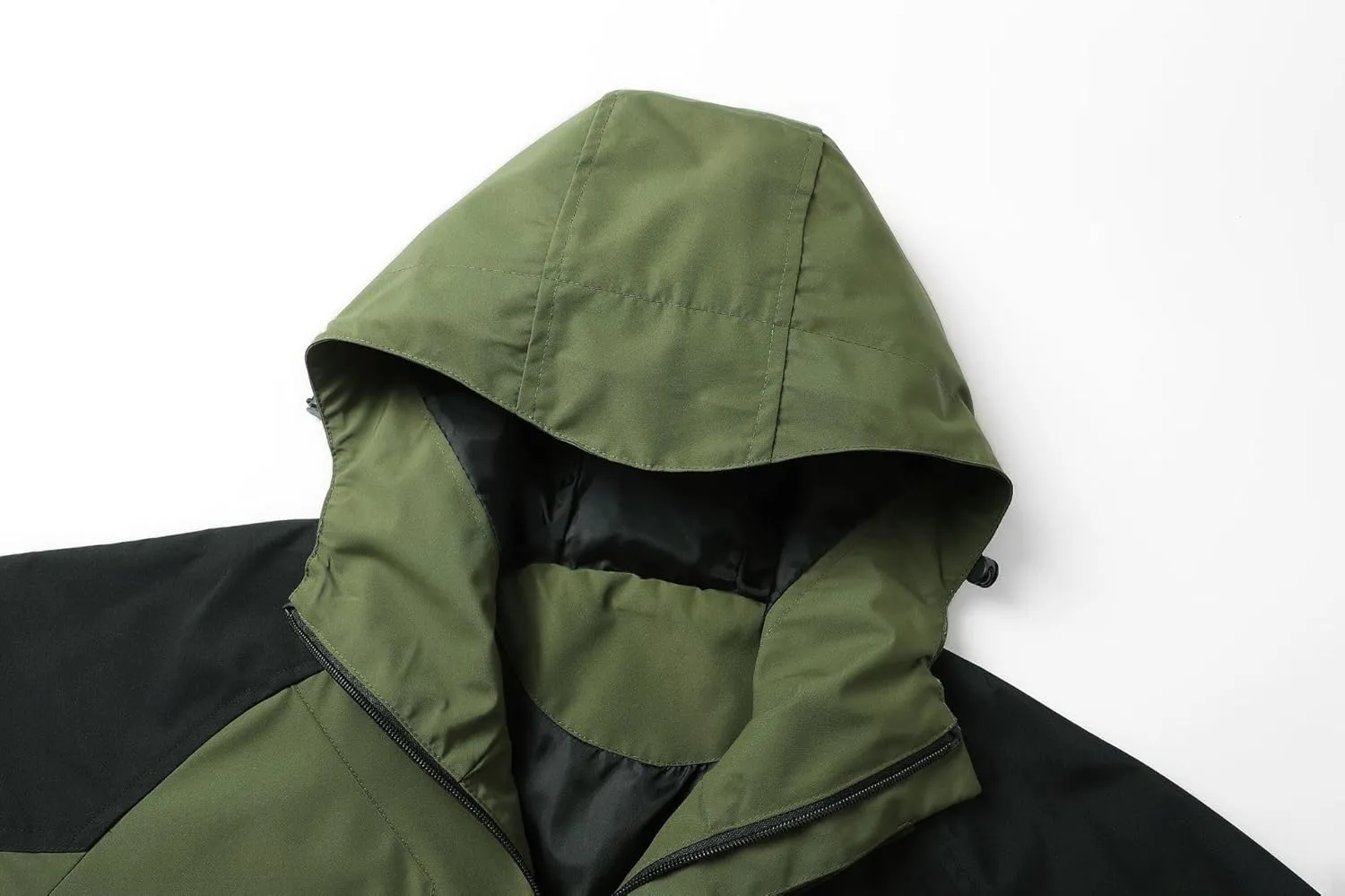 Mens Waterproof Windbreaker Rain Coat Warm Light Casual Jacket Full Zip Up with Zipper Pockets for Fishing Camping Climping