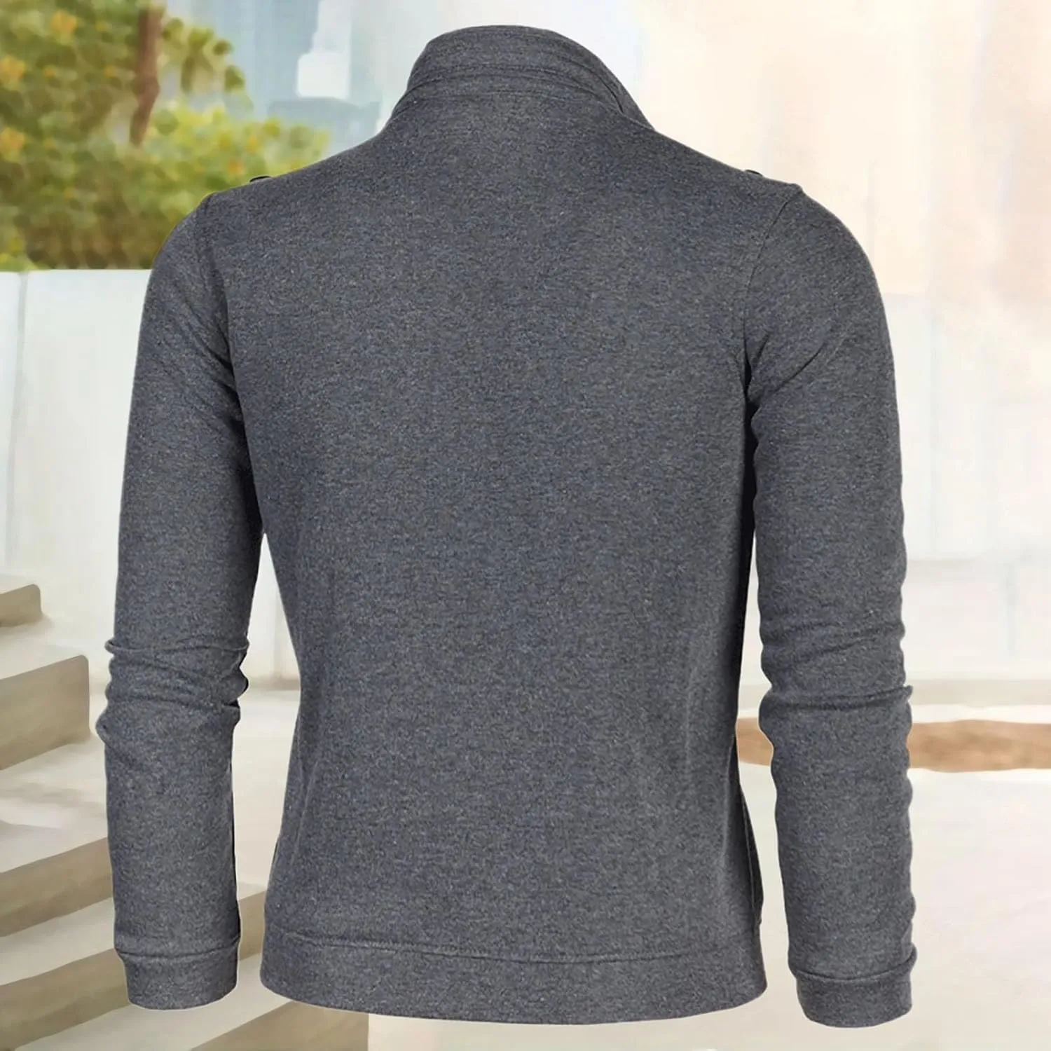 Men's Winter Jacket Thick Light Lightweight Comfortable Leisure Jacket Fleece Slim Fit Solid Color Coats Stylish Jackets