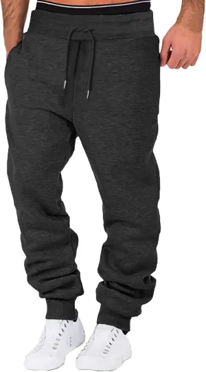 Mens Workout Cargo Sweatpants Sweatpants for Workout and Running Sweat Pants for Men Men's Basic Active Fleece Jogger