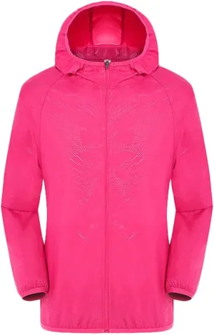 Men's Zip Up Rain Coats Long Sleeve Waterproof Active Oversized Sports Outdoor Hoodies Quick Drying Hiking Plus Size Jackets Fall Jackets for Men 2024,Hot Pink,XXL
