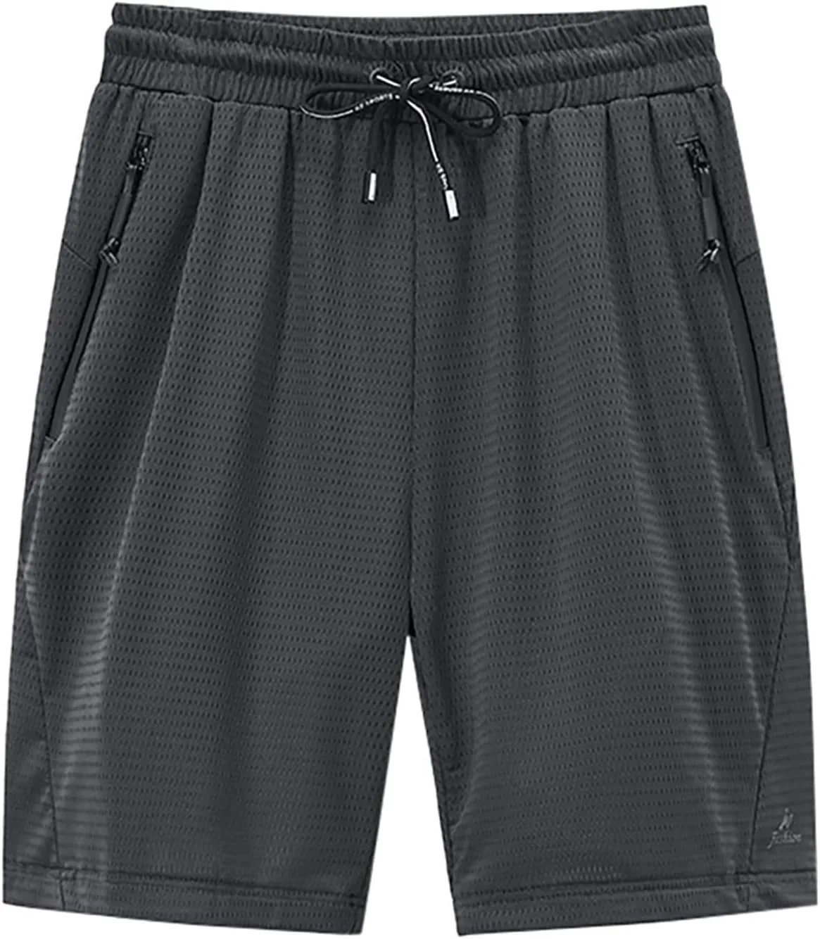 Muscularfit Big and Tall Mens Shorts Casual Breathable Mesh Quick Dry Solid Athletic Shorts Drawstring Elastic Waist Shorts