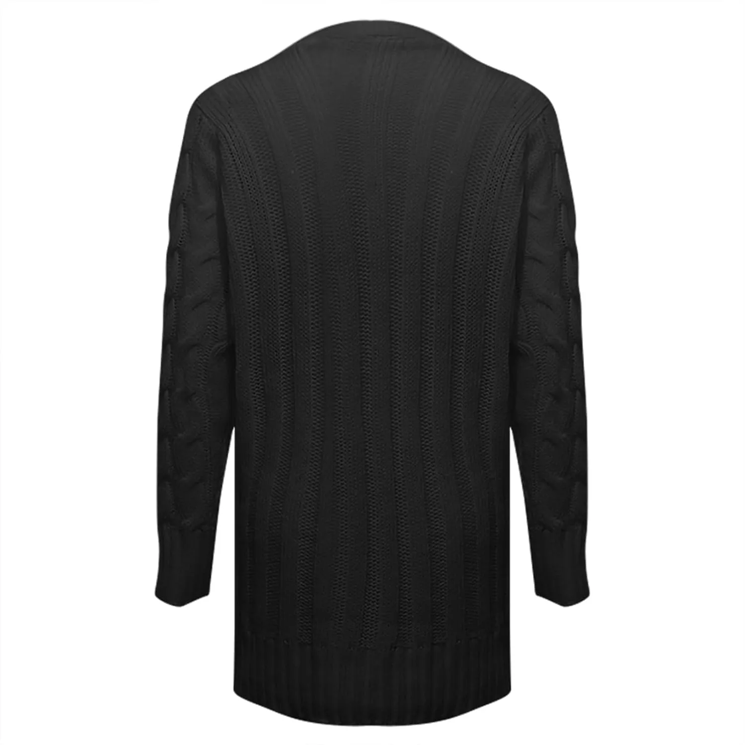 Open Front Cardigan Sweaters for Women Fall Long Sleeve Button Down Cable Knit Chunky Sweater Outwear Coats