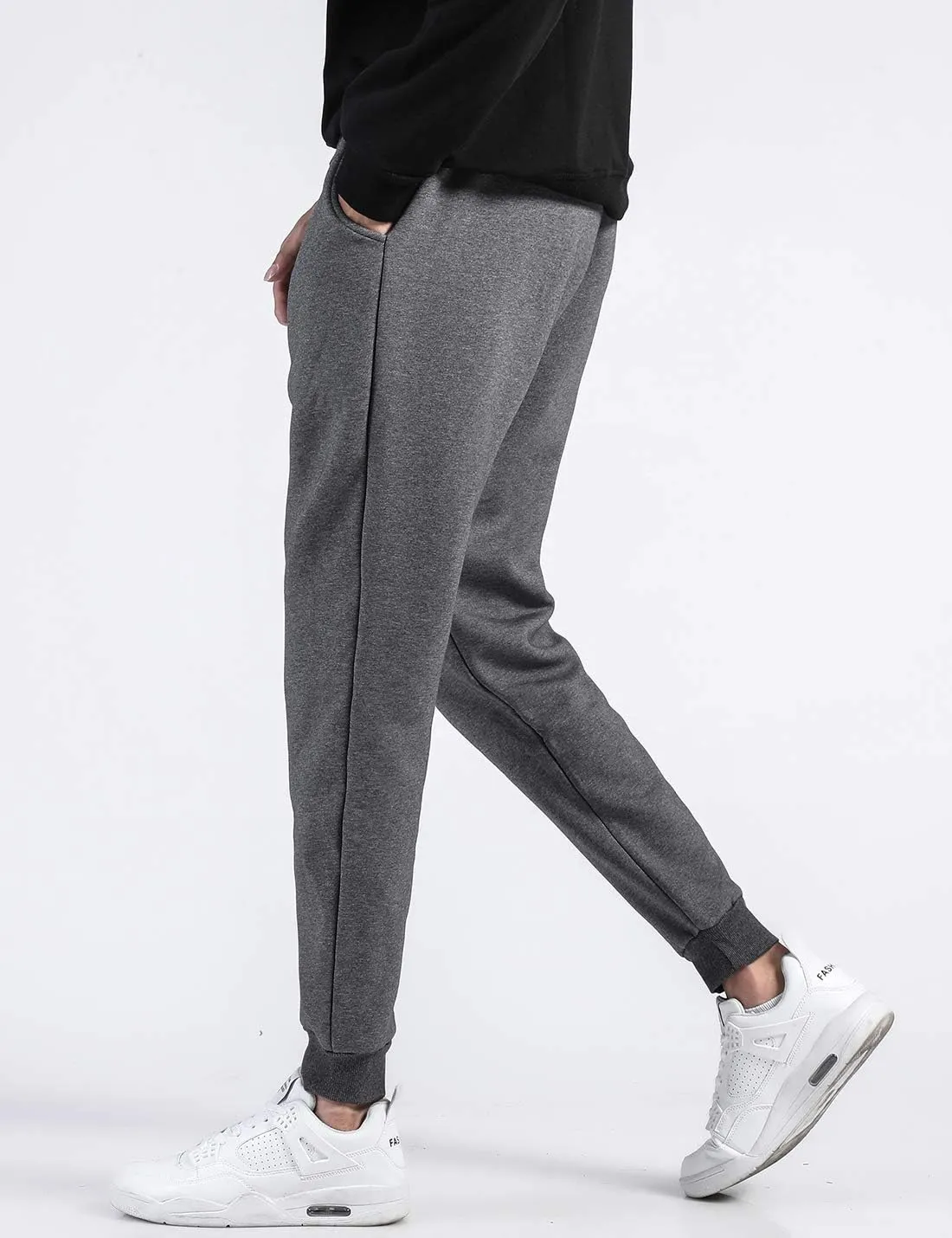 PEHMEA Men's Winter Fleece Pants Sherpa Lined Sweatpants Active Running Jogger Pant