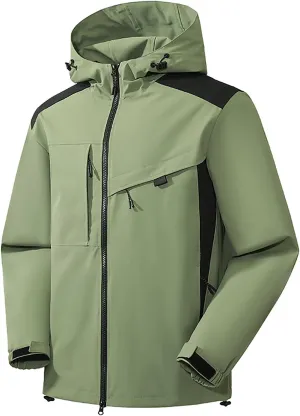 Plus Size Rain Coat for Women Waterproof with Hood, Unisex Rain Jacket Windproof Outdoor Coat for Hiking Travel