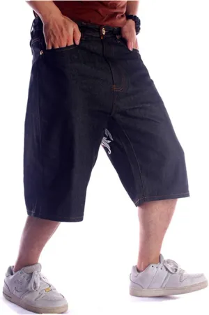 QBO Men's Cool Shorts Washed Jeans Denim Baggy Shorts