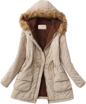 QWENTMTNTY Womens Winter Jacket Fancy Casaul Winter Jackets Outdoor Camping Casual Plus Size Jackets Fleece Lined Jacket