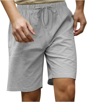 RTRDE Men's Summer Casual Beach Shorts Drawstring Lightweight Elastic Waist Walking Shorts with Pockets Trendy, M-5XL