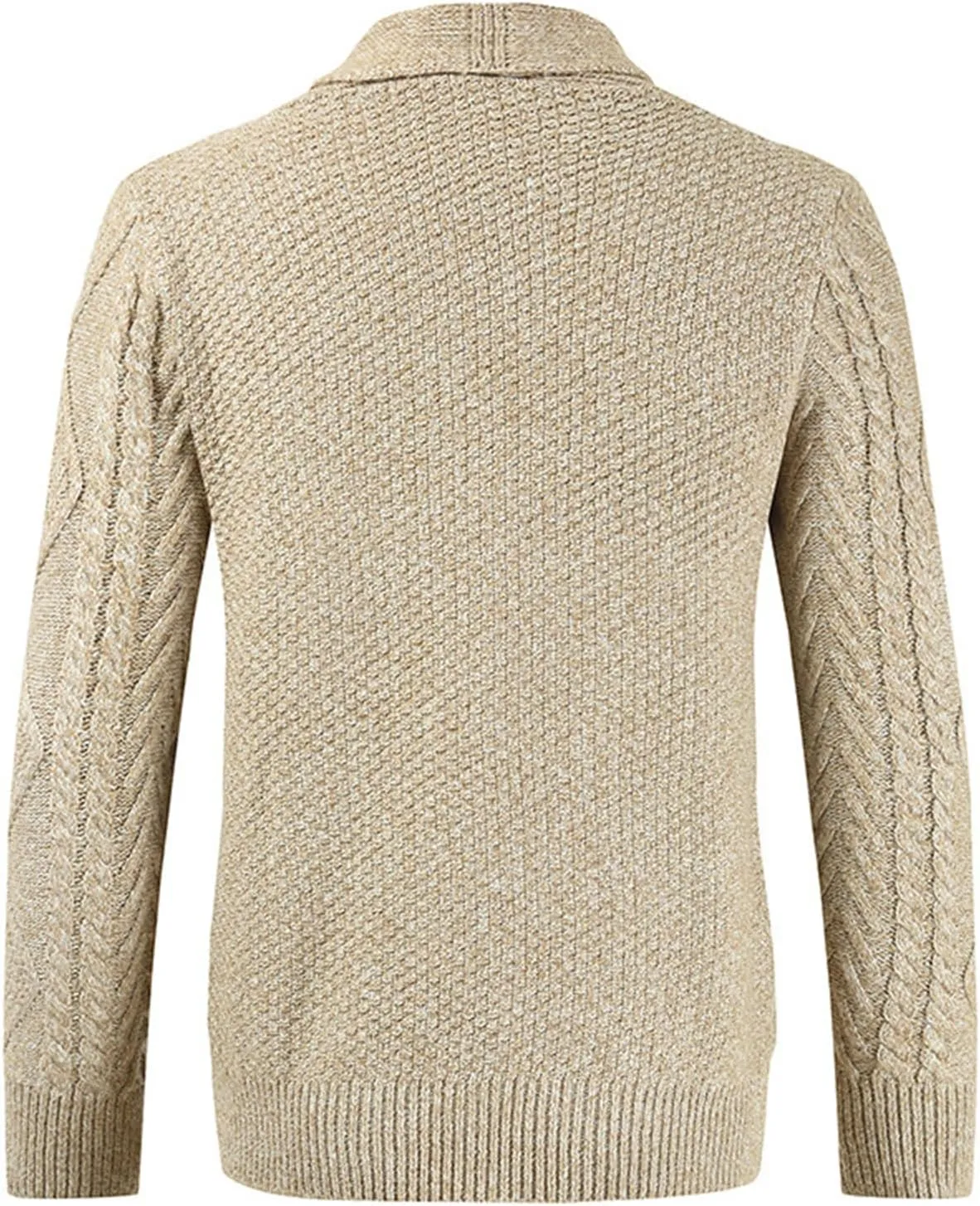 Shawl Collar Cardigan Men Knit Open Front Sweater Button Down Cardigans Long Sleeve Sweaters Winter Shirt Thick Coat