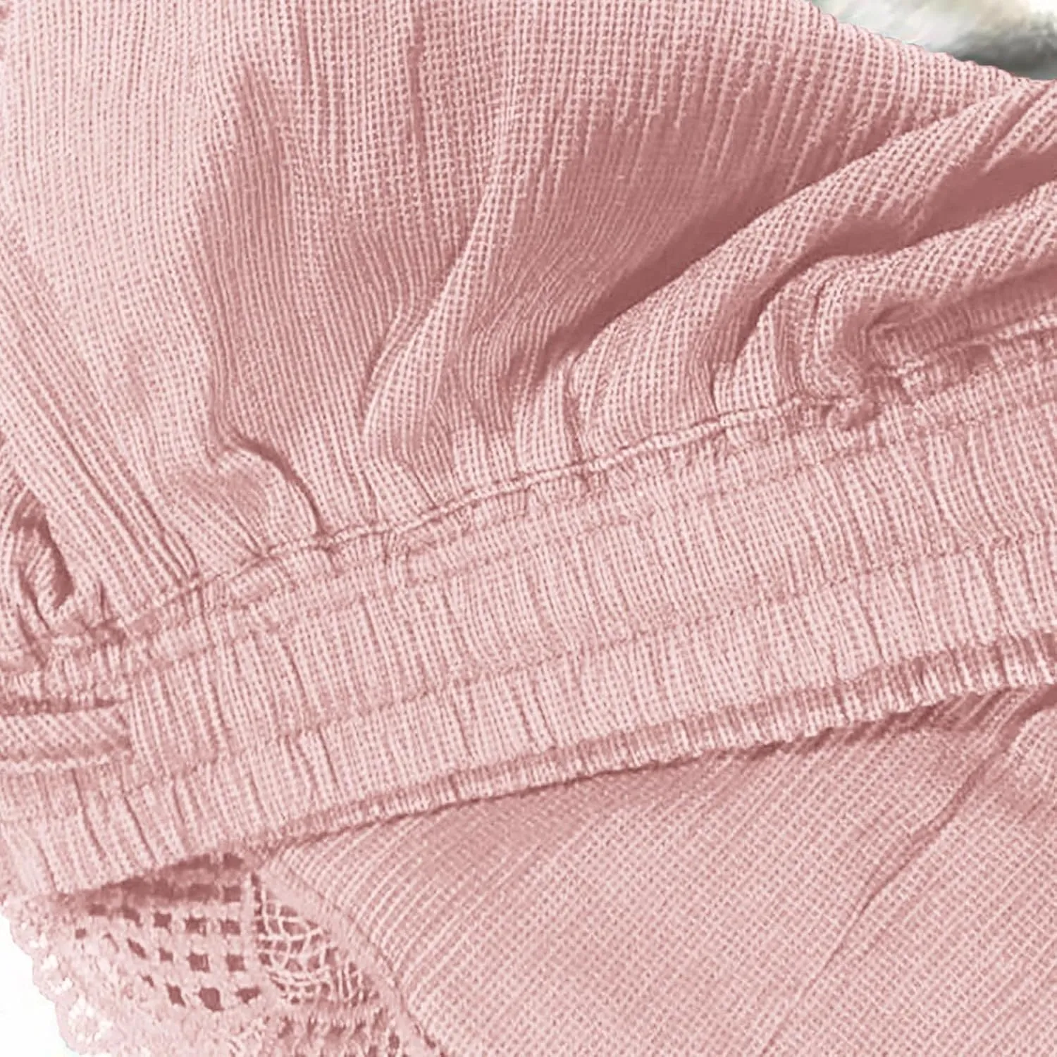 Summer Shorts for Women Elastic Waist Drawstring Lace Trim Pleated Beach Shorts Comfy Loose Lightweight Casual Shorts