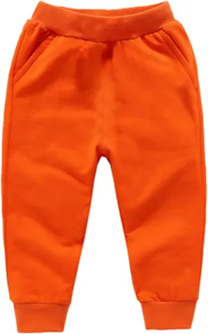 Toddler Baby Sweatpants Girls Boy's Cotton Pull On Jogger Pants Kids Solid Elastic Waist Slim Sport Pants
