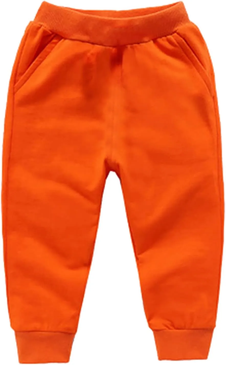 Toddler Baby Sweatpants Girls Boy's Cotton Pull On Jogger Pants Kids Solid Elastic Waist Slim Sport Pants