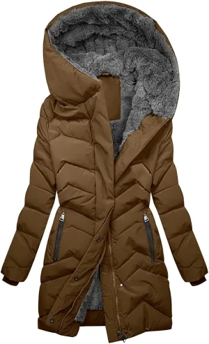 Winter Puffer Thicken Jackets for Women Waterproof Warm Maxi Coats down Jackets Faux Fur Parka with Hood down Coats
