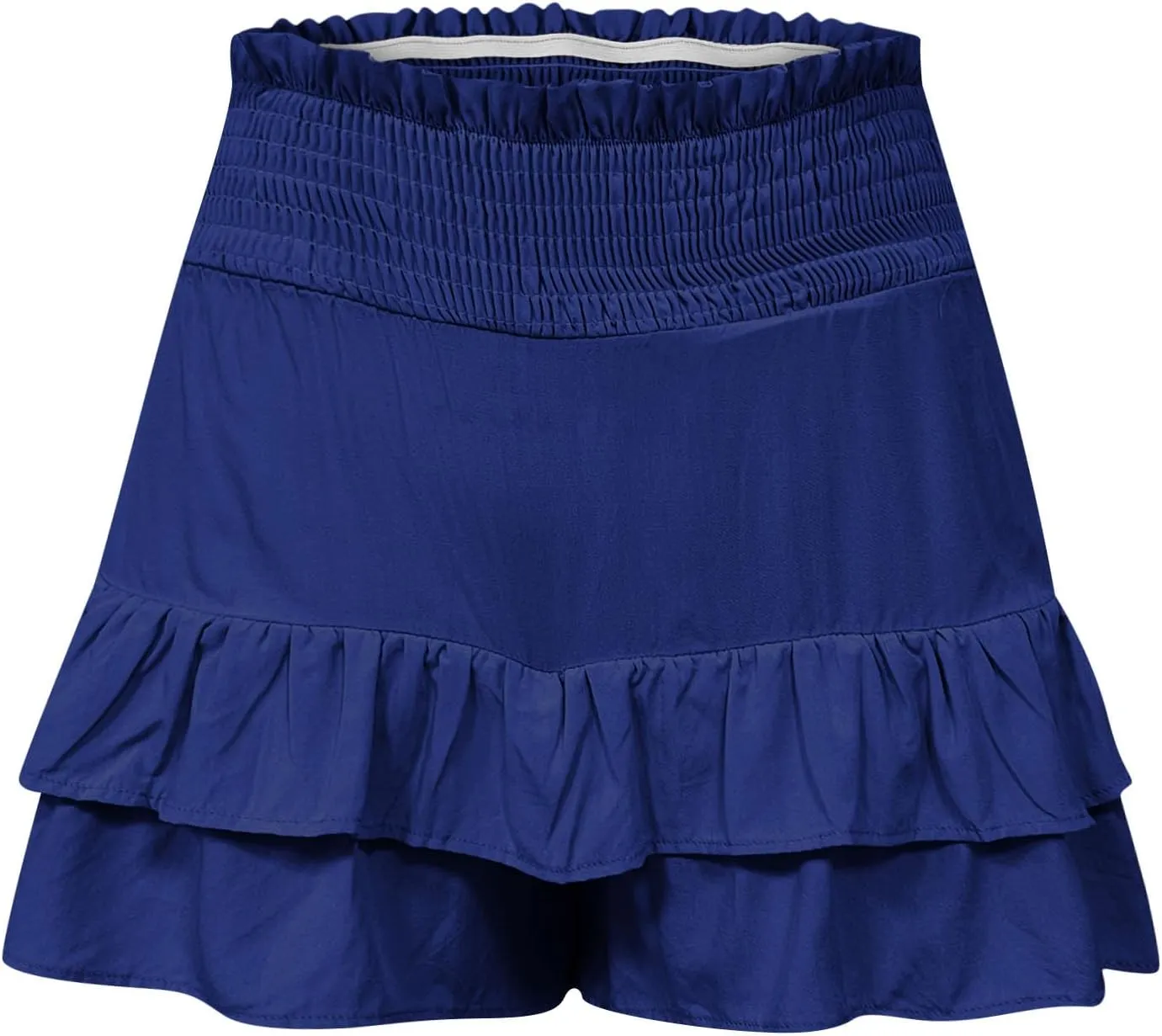 Women Casual Ruffle Shorts High Rise Bermuda Short Pant Trendy Flowy Shorts Summer Holiday Beach Pleated Mini Skirt