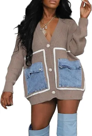 Women Long Sleeve Open Front Cardigan Sweaters Coat Oversized Chunky Cable Knit Button Down Outerwear Trendy Outfits