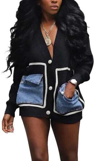 Women Long Sleeve Open Front Cardigan Sweaters Coat Oversized Chunky Cable Knit Button Down Outerwear Trendy Outfits
