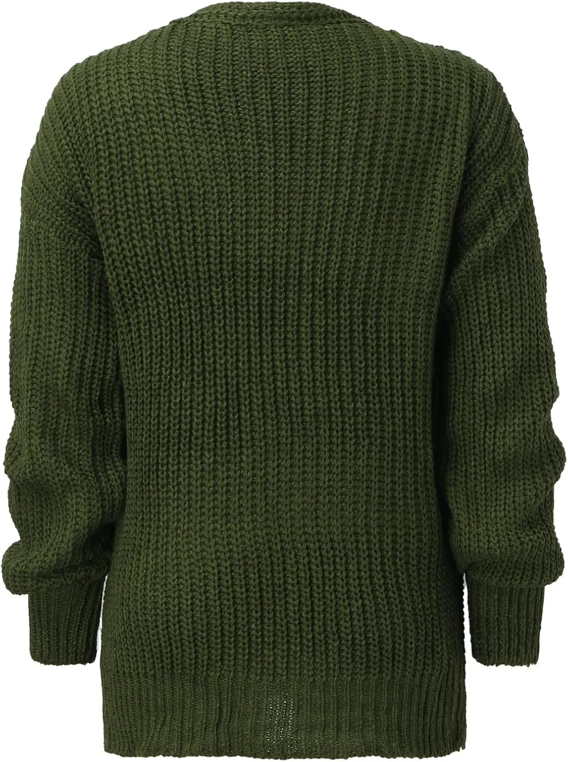 Women's Cardigan Open Front Long Lantern Sleeve Sweater Coats Fall 2024 Oversized Chunky Knit Outwear with Pockets