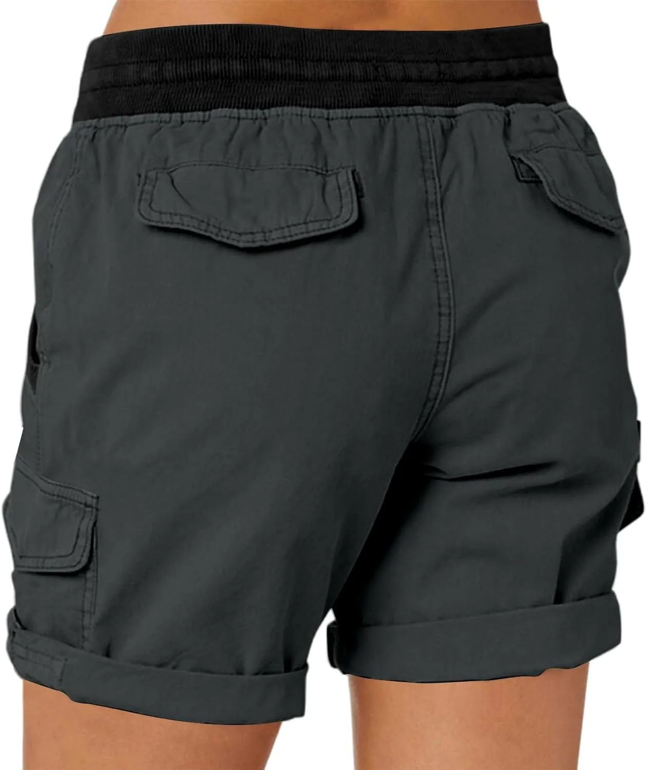 Womens Cargo Short Casual Summer Elastic Hiking Short 2025 Trendy High Rise with Pocket Solid Loose Outfit Lightweight