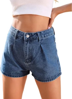 Women's Casual High Waisted Denim Jean Shorts, Summer