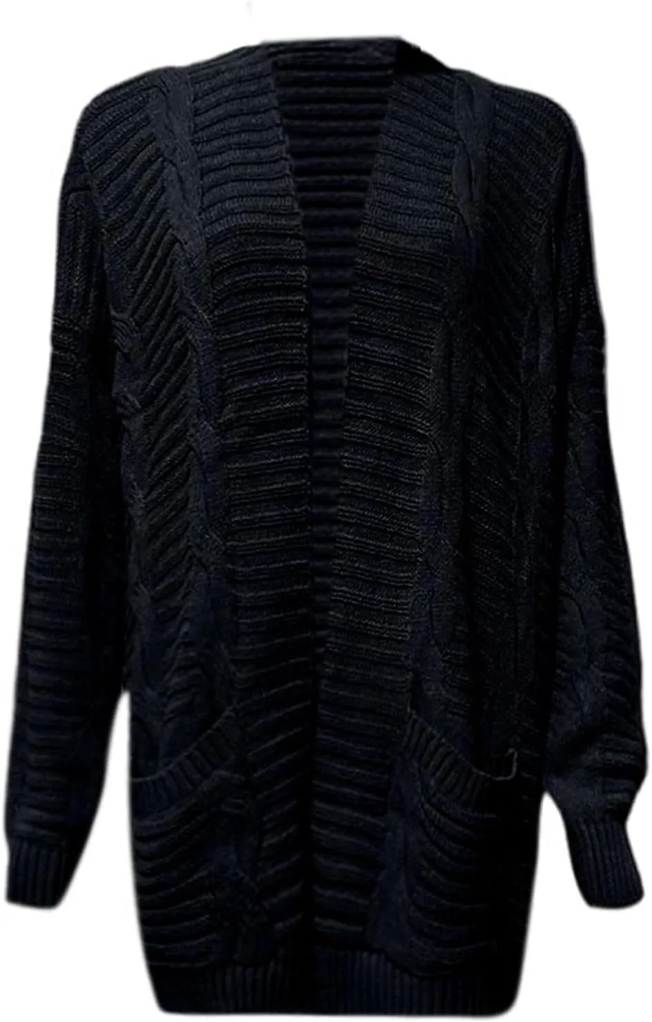 Womens Chunky Sweater Open Front Cardigans Baggy Lightweight Cable Knit Long Cardigan Sweaters Trendy Outwear Coats
