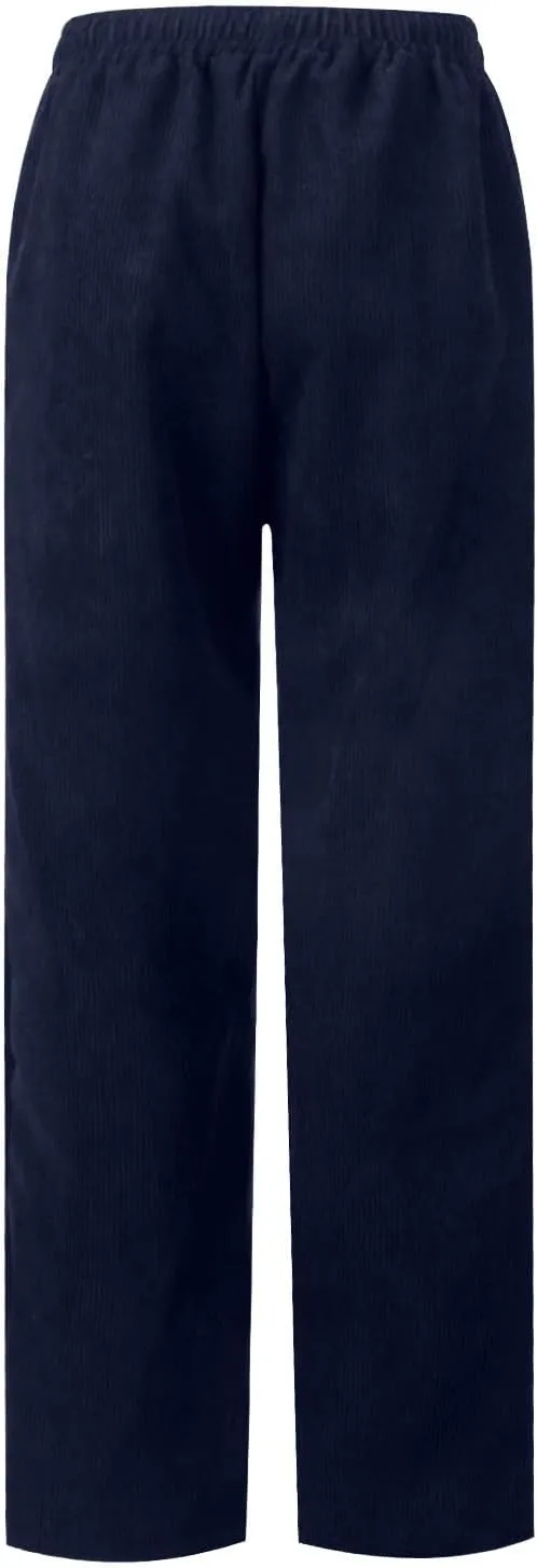Womens Corduroy Pants Soft Drawstring High Waisted Wide Leg Pants Casual Baggy Cropped Lounge Pants with Pockets